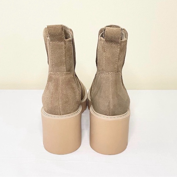 Dolce Vita Halina Suede Lug Sole Ankle Boots. Women’s. Size 8.5. Tan Booties - Picture 5 of 9